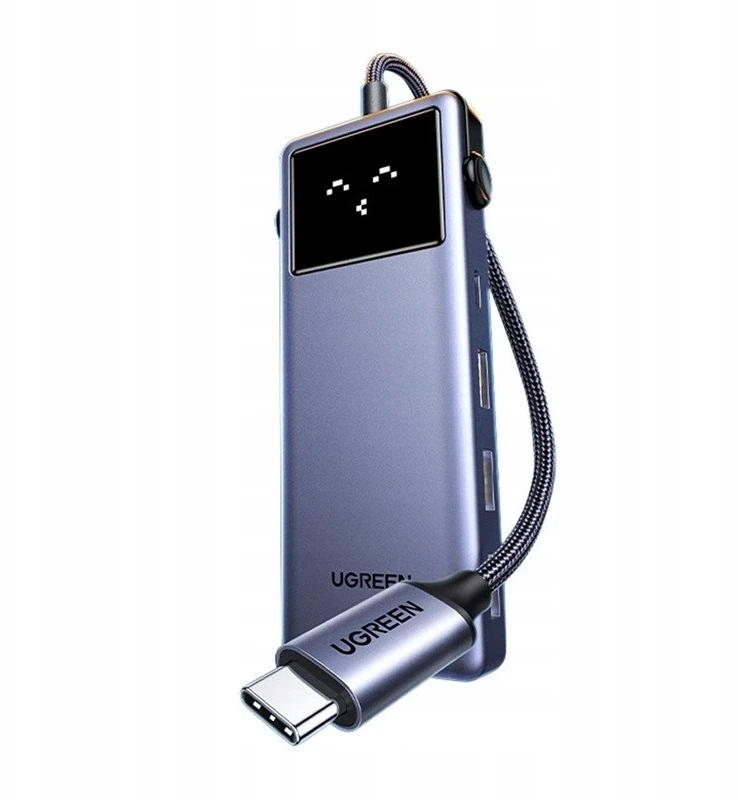 UGREEN 7in1 USB-C stotelė su ekranėliu