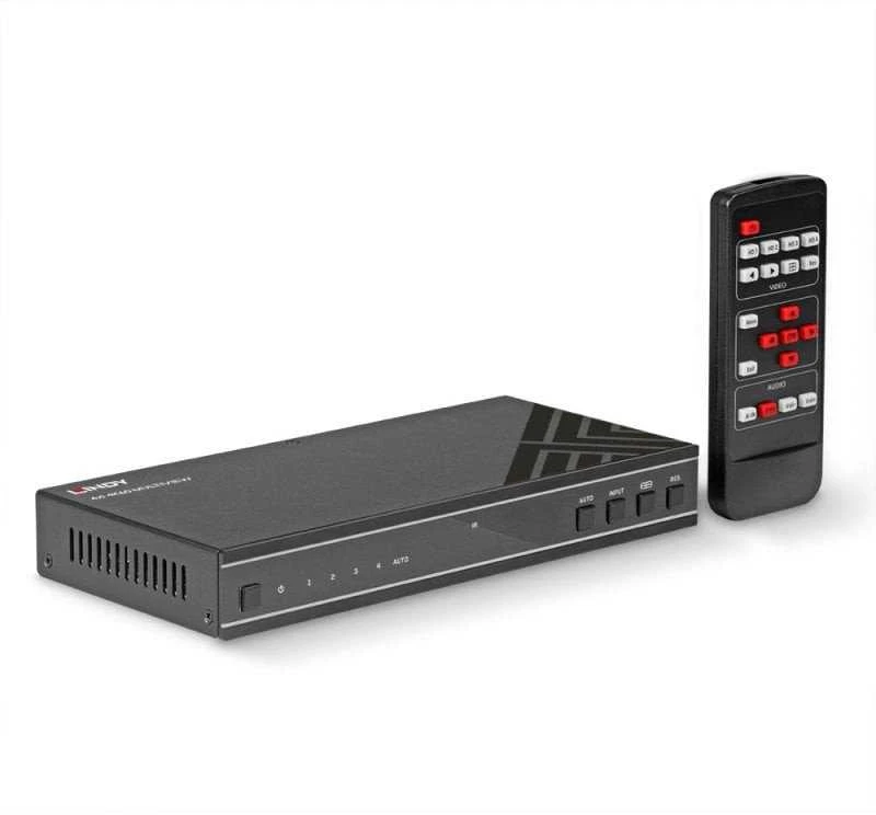 HDMI 4K60 komutatorius su nuotolinio valdymo pulteliu