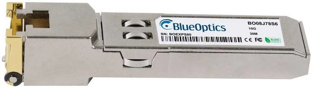 Šakotuvas „Blueoptics“ suderinamumas su „Extreme Network“ SFP+ RJ45 10Gb 10GBASE-T 30M