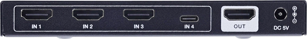 Šakotuvas „Club 3D Inline HDMI“ jungiklis – 4 padėčių – 48 Gb/s – 8K esant 60 Hz dažniui – su USB-C