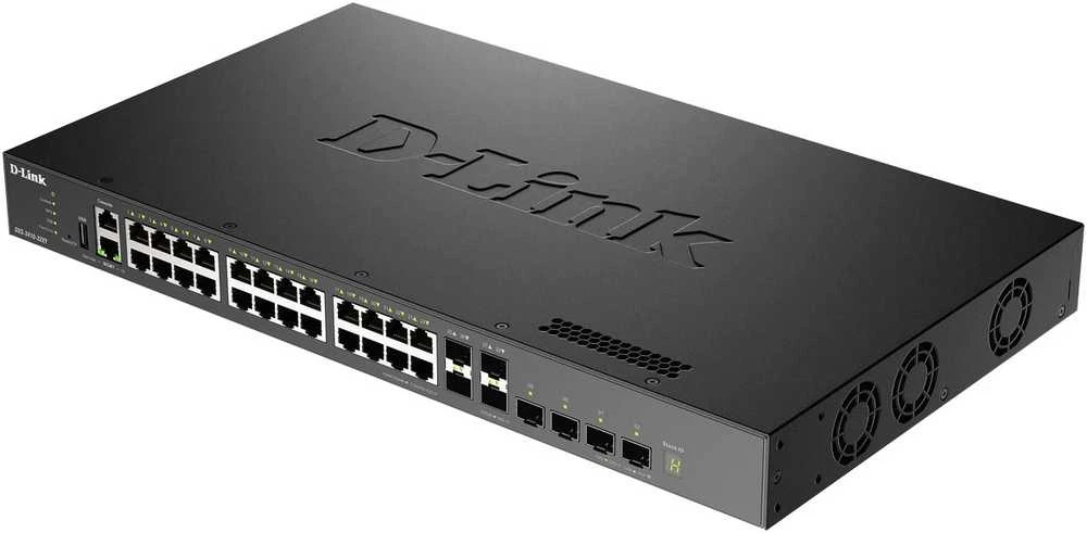 Šakotuvas D-Link DXS-3410-32XY/E 3 lygio sudedami 10 gigabitų valdomi komutatoriai | D-Link
