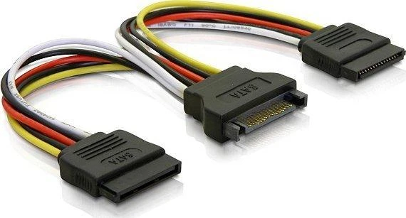 Goobay Maitinimo adapteris 15 kontaktų SATA maitinimui, 2 kietiesiems diskams, 10 cm DELTACO / SATA-15
