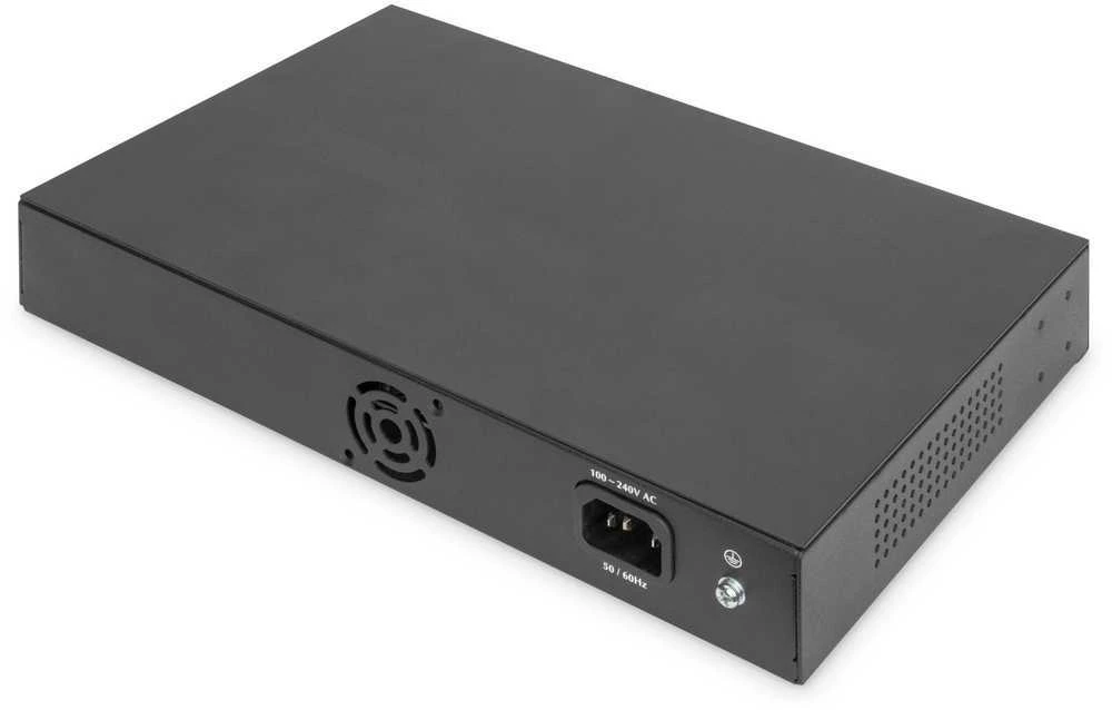 Šakotuvas Digitus 16-PORT GBIT SWITCH 19ZOLL UNMA - 16-PORT 10/100/1000BASE-T