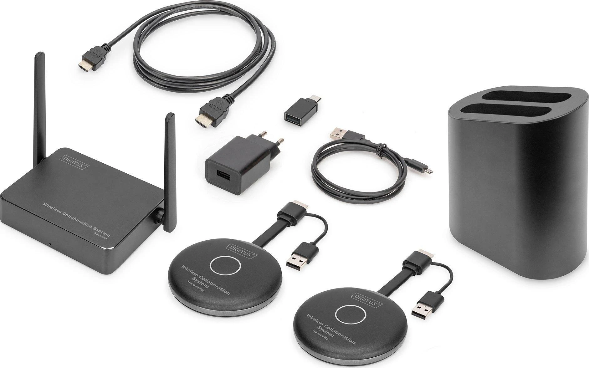 „Assmann“ elektroninė DIGITUS belaidė bendradarbiavimo sistema HDMI 2x TX 1x RX