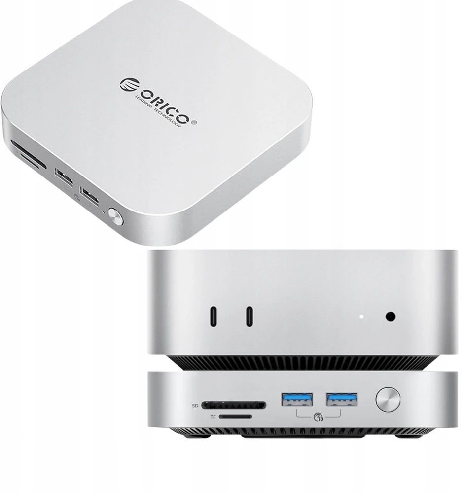 „Orico MiniLink 9-in-1“ prijungimo stotelė su M.2 SSD kietojo disko lizdu – „Sidabrinis“