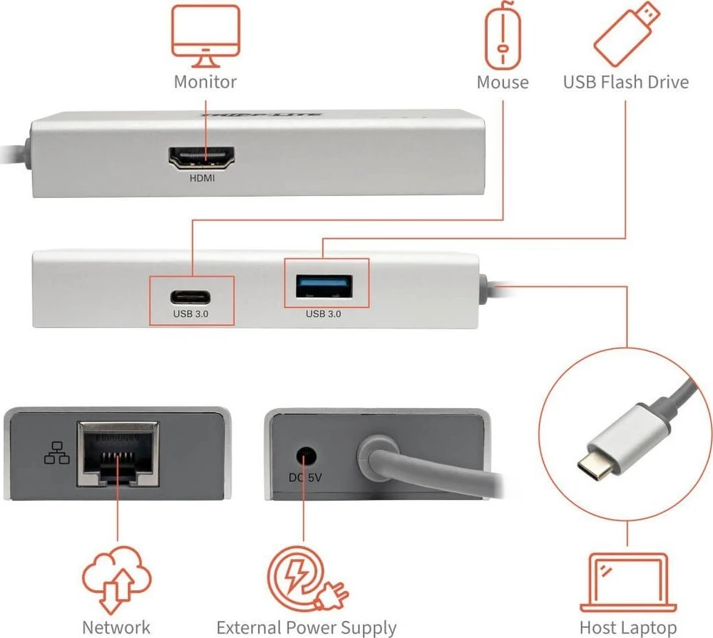 Šakotuvas „Eaton“ USB-C dokas / replikatorius (U442-DOCK13-S)