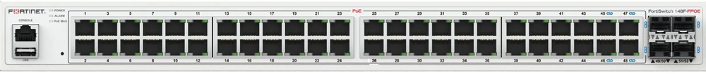 Šakotuvas „FortiSwitch FS-148F-FPOE“ komutatorius