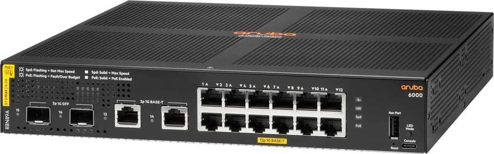 Šakotuvas Hewlett Packard (HP) ARUBA 6000 12G CL4 2SFP 139W jungiklis R8N89A