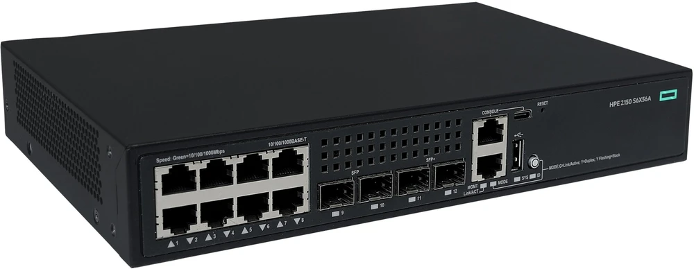 Šakotuvas Hewlett Packard (HP) Switch HPE NW CW 2150 8G 2F 2P (S6X56A)
