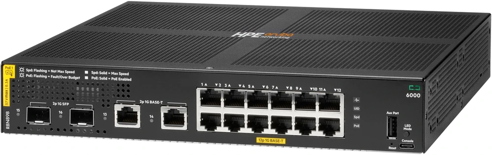 Šakotuvas Hewlett Packard (HP) Switch HPE Aruba Networking CX 6000 (R8N89B)