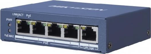 Šakotuvas SWITCH POE DS-3E0505HP-E 4 PRIEVADŲ Hikvision