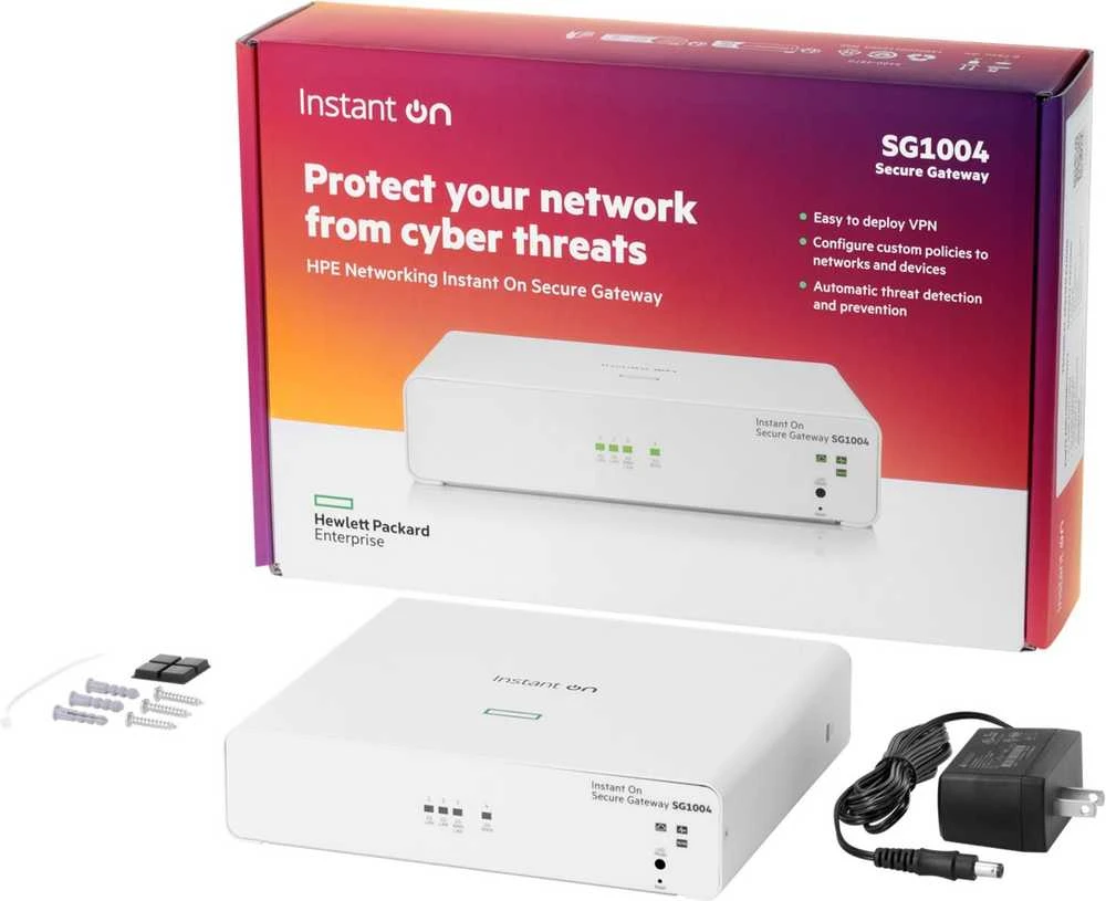 Maršrutizatorius Hewlett Packard (HP) „Aruba Networks HPE Networking Instant On Secure Gateway“ 4 prievadų gigabitų SG1004