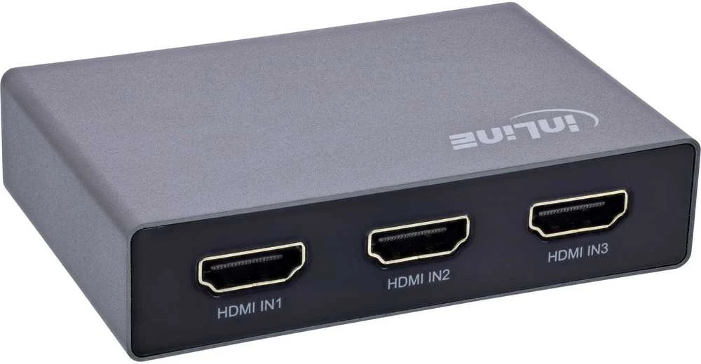 Šakotuvas InLine® HDMI perjungiklis, 3-jų įėjimų, 8K4K@60Hz, HDCP 2.3