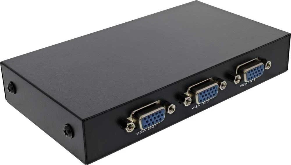 Šakotuvas InLine ® VGA perjungiklis 2-prievadas, 15- pin sub- D HD