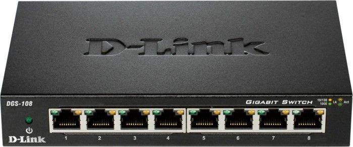 Šakotuvas SWITCH DGS-108/E 8 PRIEVADŲ D-Link