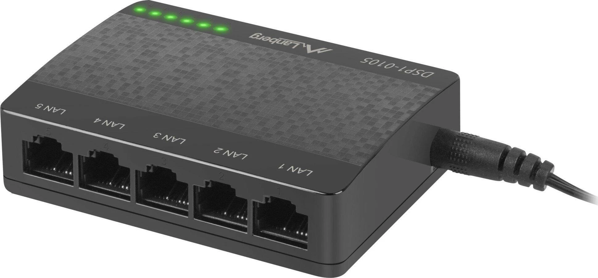 Šakotuvas SWITCH LANBERG DSP1-0105 5-PORT 100MBPS
