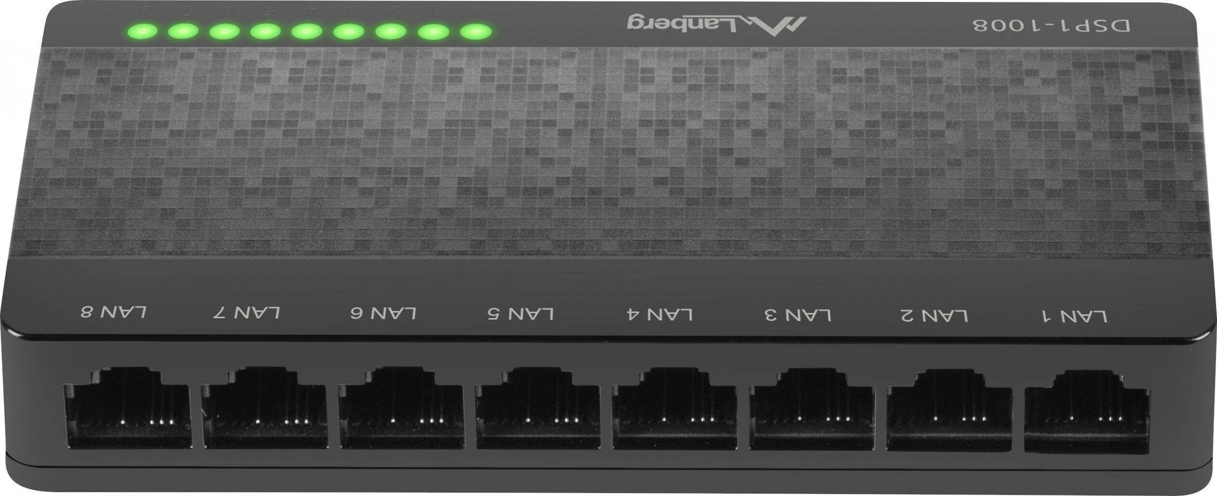 Šakotuvas LANBERG DSP1-1008 Switch DSP1-1008 8-Port 1GB/S Desktop