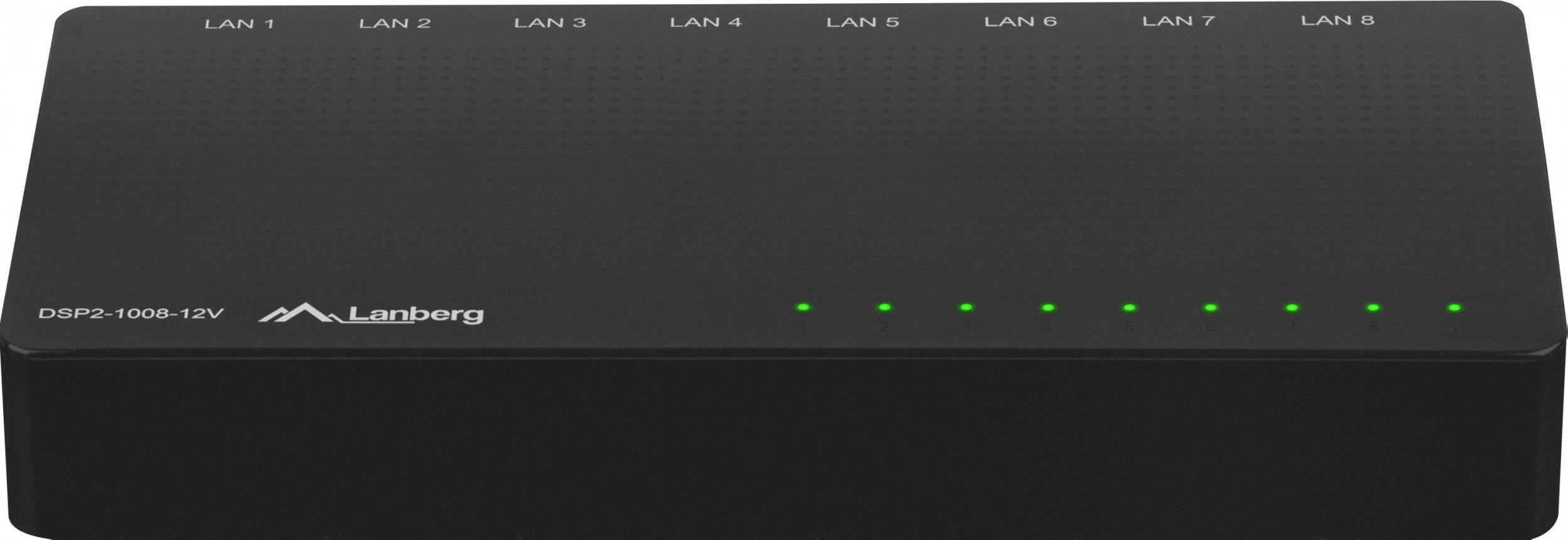 Šakotuvas LANBERG jungiklis DSP2-1008-12V 8 prievadų 1Gbps 12v