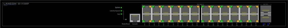 Tinklo Įranga - LANCOM GS-3126XP 24-Port Layer 3 Switch PoE+ 185W