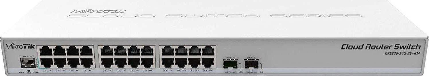Šakotuvas Jungiklis MikroTik Cloud Maršrutizatorius Switch CRS326 (CRS326-24G-2S+RM)