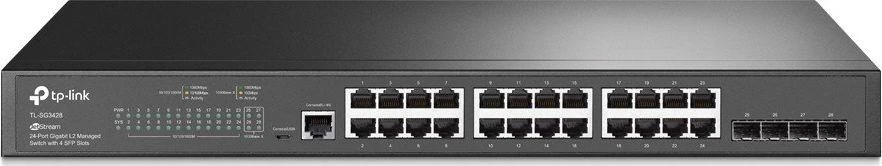 Šakotuvas TP-LINK | JetStream L2 jungiklis | TL-SG3428 | Tvarkomas žiniatinklis | Montuojamas ant stovo | SFP jungtys kiekis 4 | Maitinimo tipas Vienvietis