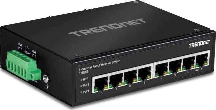 Šakotuvas TRENDnet Industrial Gbit PoE+ ilgintuvas 100m 802.3af/at