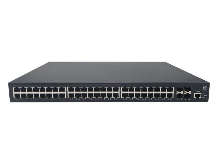 Šakotuvas Level One LevelOne GTP-5271DP przełącznik sieciowy Zarządzany L2/L3 Gigabit Ethernet (10/100/1000) Obsługa PoE 1U Pilka