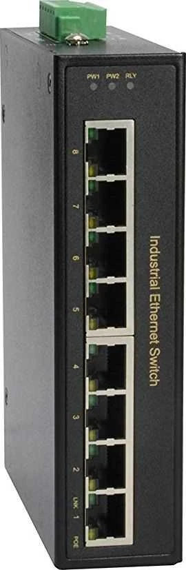 Šakotuvas Level One Carruzzo LevelOne IFP-0801 tinklo komutatorius Fast Ethernet (10/100) Maitinimas per Eternetą (PoE) Juoda