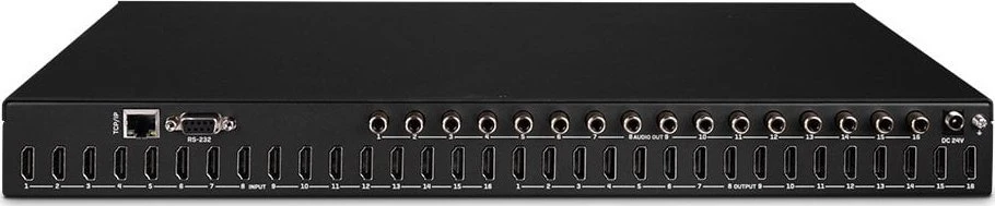 LINDY 16x16 HDMI matrica – galinė jungčių panelė