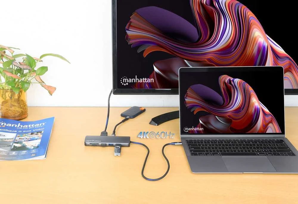 Manhattan Station/Replicator Manhattan 190459 doko stotelė Laidinis USB 3.2 Gen 1 (3.1 Gen 1) Type-C Ball