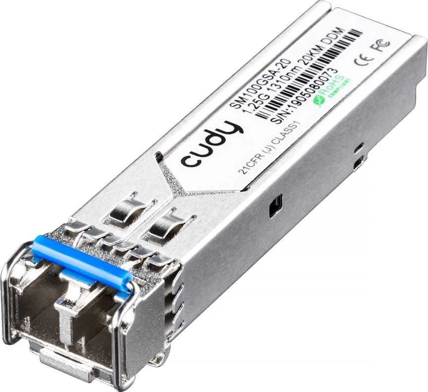 Šakotuvas „Cudy SM100GSA-20“ tinklo siųstuvo-imtuvo modulis, šviesolaidinis 1250 Mbit/s SFP 1310 nm