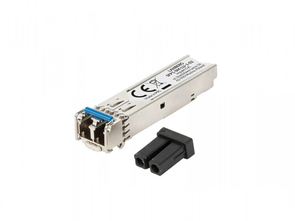 Šakotuvas Modulis SFP Lanberg Światłowodowy SFP do 2KM 1GB/S 1310NM LC/UPC gigabit SINGLE MODE (SFP1-SM-LU-1-02)