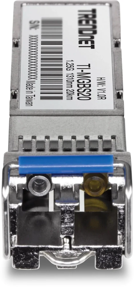 Šakotuvas Modulis SFP TRENDnet moduł przekaźników sieciowych Swiatłowód 1250 Mbit/s SFP 1310 nm (TI-MGBS20)