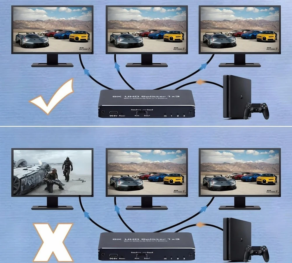 SKILTUVAS HDMI-SP-1/3-2.1 PAWONIK