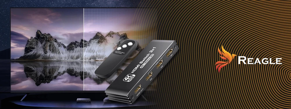 Šakotuvas Pawonik SWITCH HDMI 2.1 3x1 SPLITTER 1x3 Splitter 4K/120Hz HDR HDCP Perjungiklis