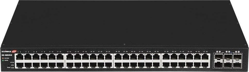 Šakotuvas EDIMAX 54 prievadų Gigabit Web Smart jungiklis su 6 SFP+ 10G prievadais