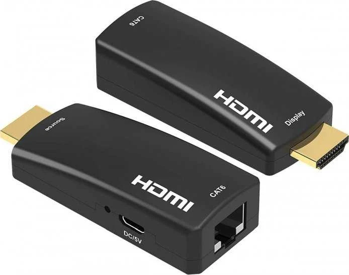 PREMIUMCORD HDMI FULL HD 1080p ilgintuvas iki 50 m per vieną Cat5e/6 laidą