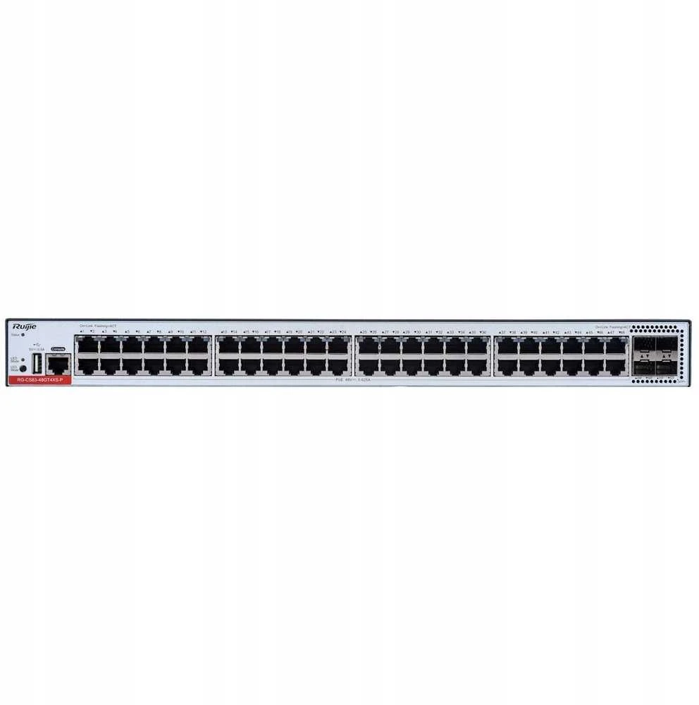 Šakotuvas „Reyee Ruijie“ komutatorius RG-CS83-48GT4XS-P | Valdomas komutatorius, 52 prievadai, 48xGE, 48xPoE+, 405W, 4x10GE SFP+, 1xkonsolė, L3, debesis