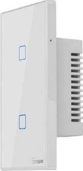 Šakotuvas Sonoff T2US2C – 2-Gang Wi-Fi išmanusis sieninis jungiklis US – baltas
