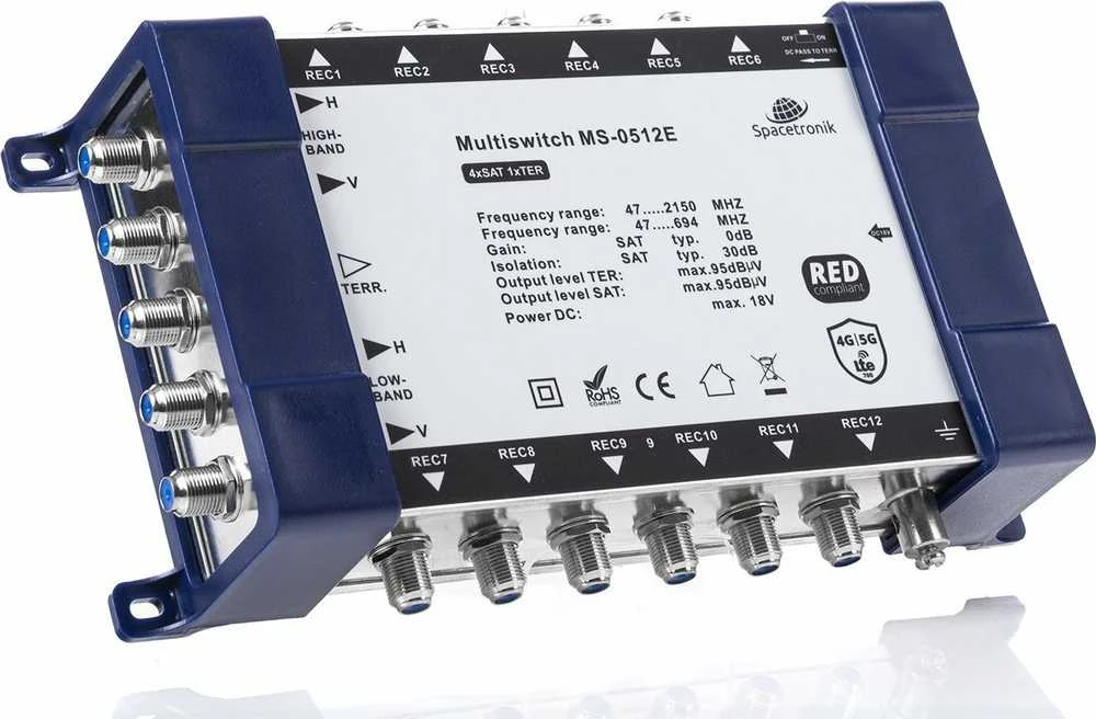 Šakotuvas Multiswitch 5/12 Spacetronik E-Series MS-0512E