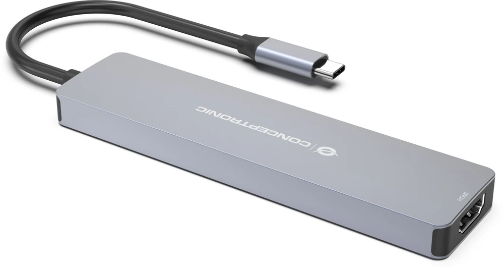 Stacja/replikator Conceptronic CONCEPTRONIC 7-1 Dock USB-C->HDMI/USB-C/2xUSB-A/+ 25cm gr