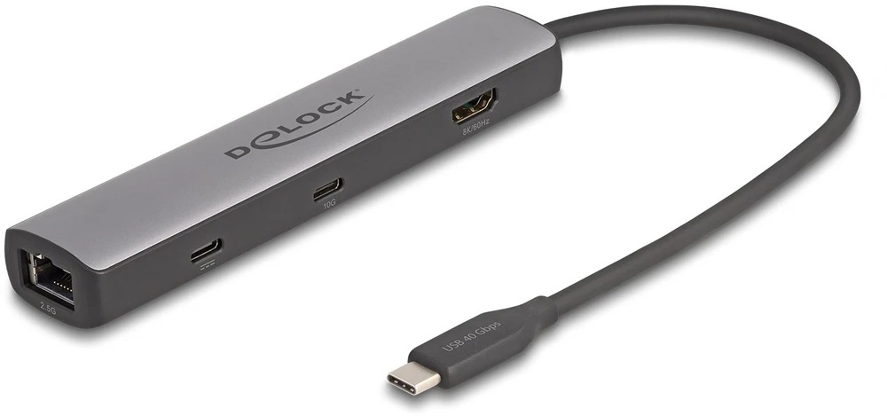 Stacja/replikator Delock USB 40 Gbps USB Type-C™ / Thunderbolt 3 / Thunderbolt 4 (87865)