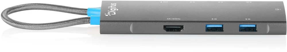 Šakotuvas Digitus USB-C prijungimo stotis, 8 prievadų, universali, USB Type-C, pilka