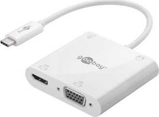 Goobay | USB-C kelių prievadų adapteris HDMI + VGA + PD 100 W | 52418
