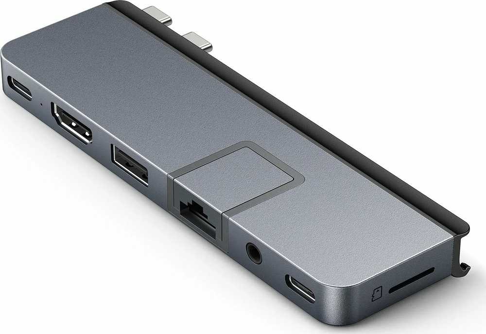 Targus Hiper | „HyperDrive Dual USB-C TB“ suderinamas „7-in-2“ šakotuvas su universaliu USB-C išoriniu adapteriu, skirtu „MacBook Air“ / „Pro“ 2016–2020 m. Ethernet LAN (RJ-45) jungtys 1 | HDMI jungtys kiekis 1