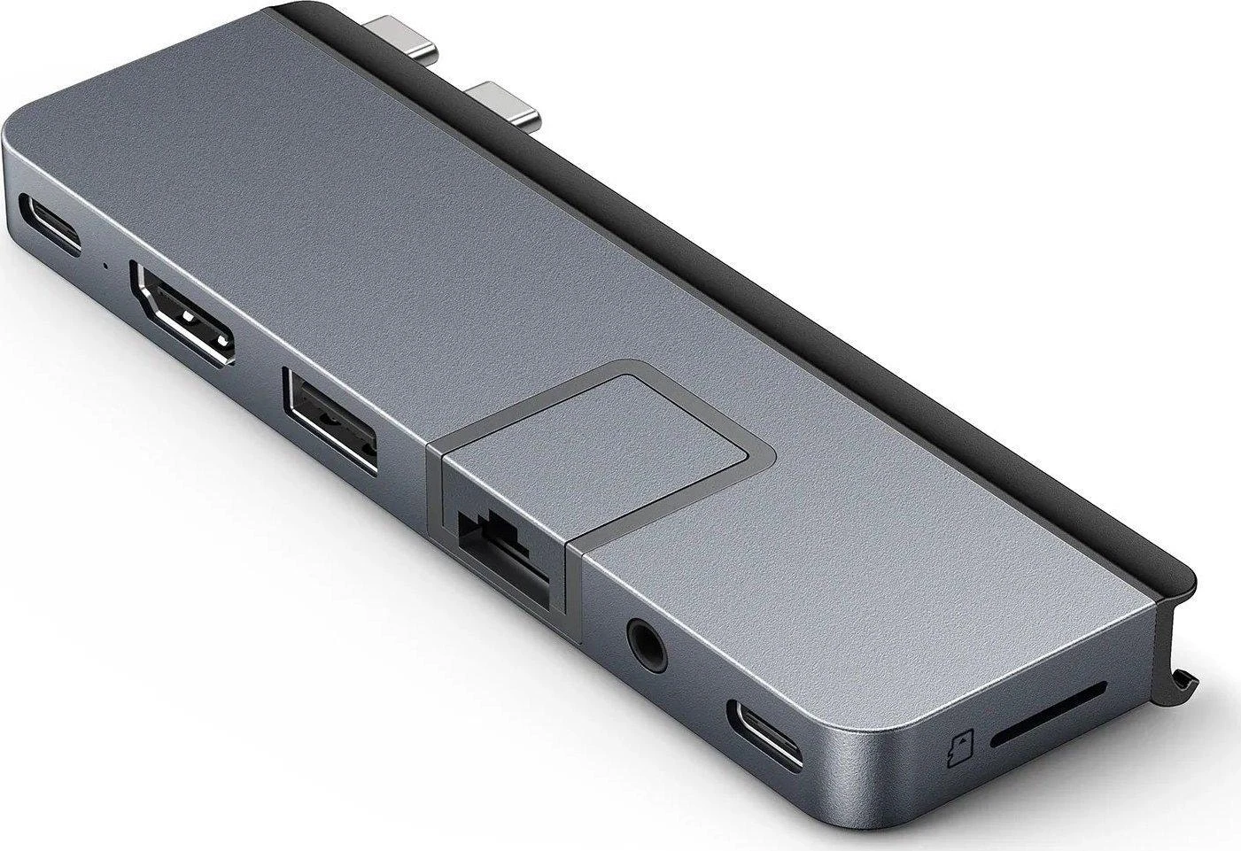 Targus Hiper | HyperDrive DUO PRO 7-in-2 USB-C šakotuvas, skirtas MacBook Air / Pro 2016-2020 | Ethernet LAN (RJ-45) jungtys 1 | HDMI jungtys kiekis 1