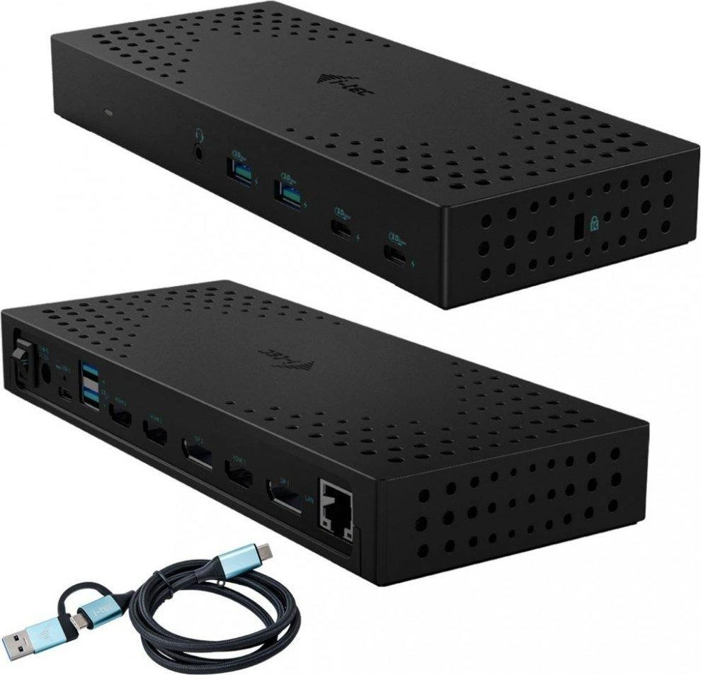 I-TEC USB 3.0 USB-C Thunderbolt 3x 4K prijungimo stotis Gen 2 + maitinimo tiekimas 100 W