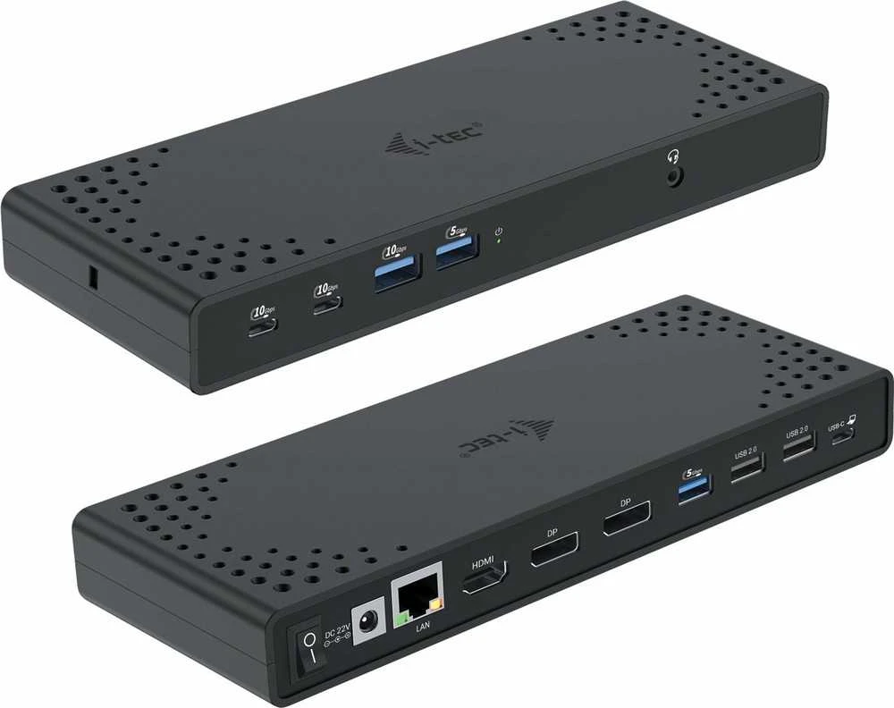 I-tec USB-C triguba Ekrano prijungimo stotis Gen 2 + maitinimo tiekimas 100 W