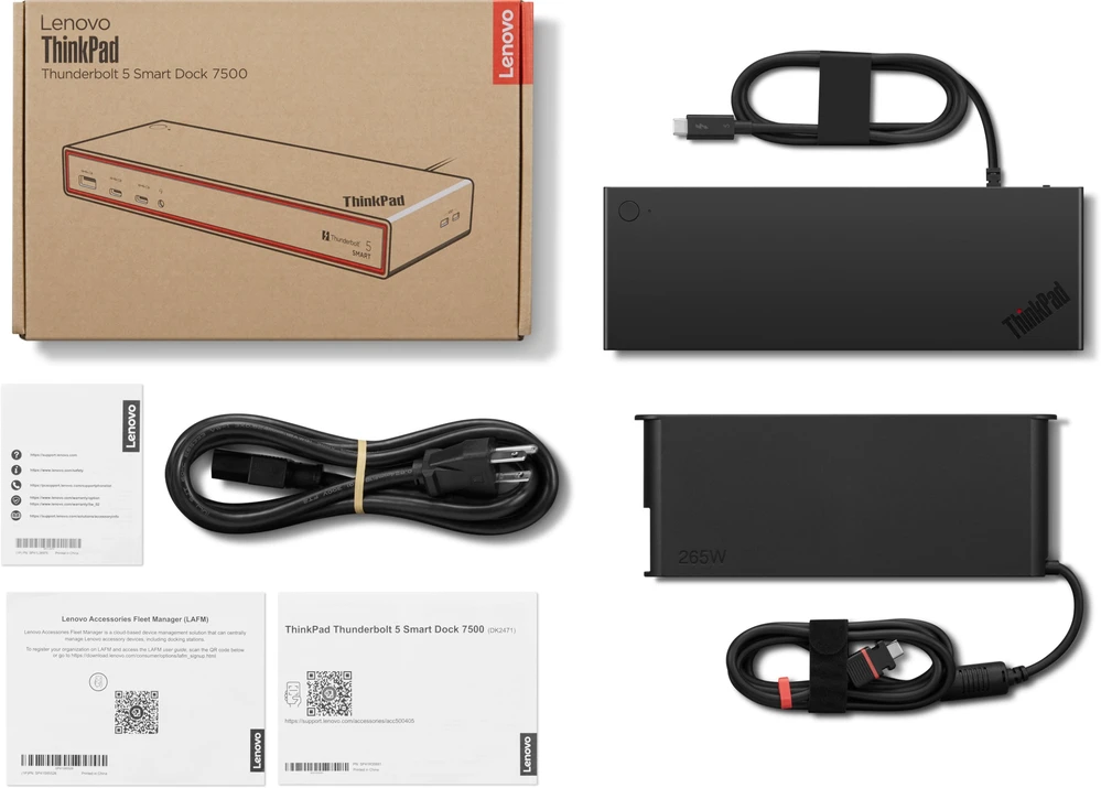 Lenovo Thinkpad Thunderbolt 5 Smart Dock 7500 laidinis juodas