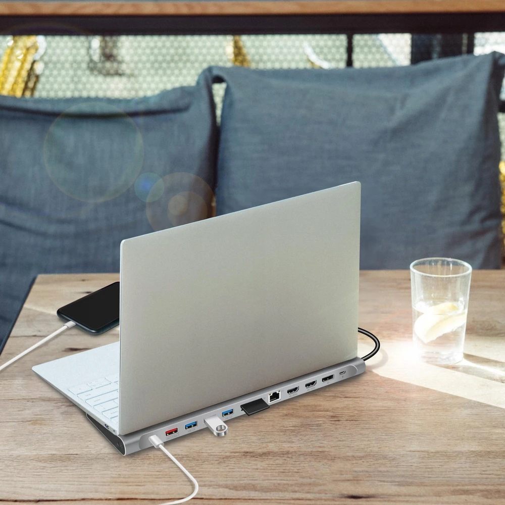 LogiLink Doko stotelė usb3.2 ,usb-c,12-portów, pd